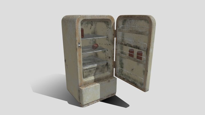 Post apocalyptic fridge 3D Model