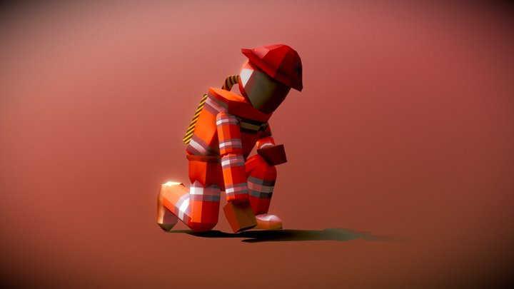 Mark descrip- the fireman 3D Model