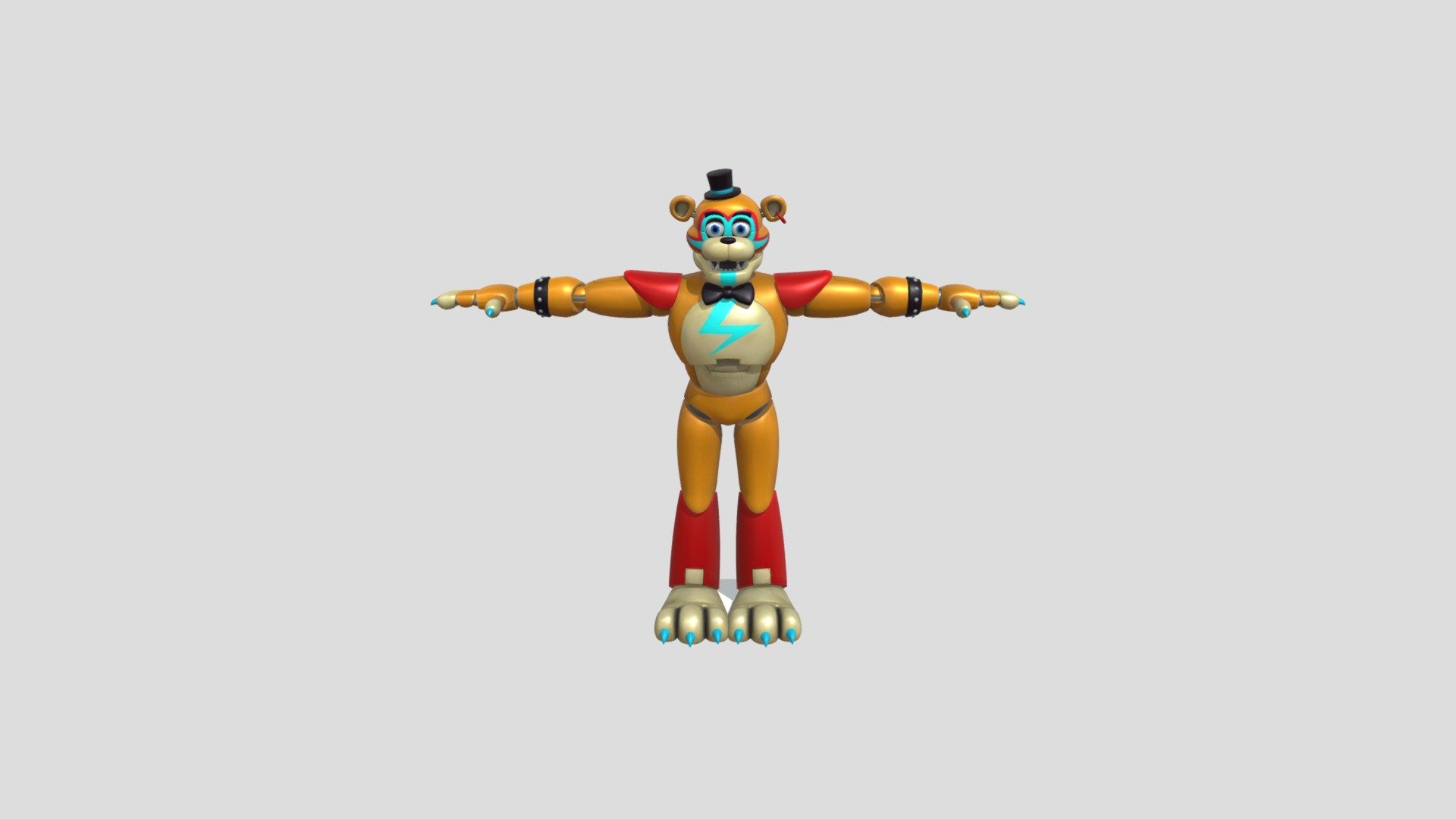 Glamrockfreddyfnaf - 3D model by evergreenw [a30002e] - Sketchfab