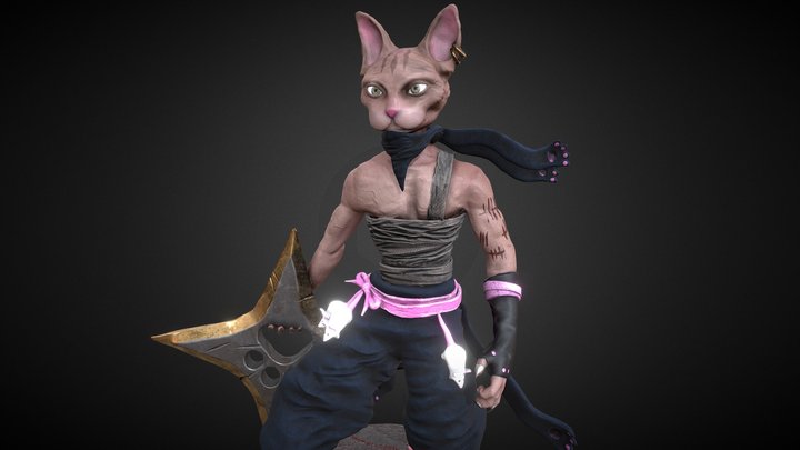 Ninja cat 3D Model