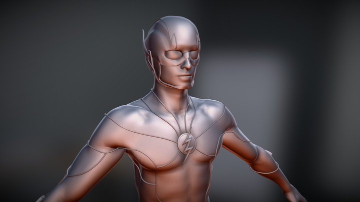 The Flash - 2023 -With textures-New suit-Blender 3D Model