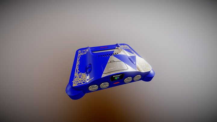 Nintendo 64 - Zelda Blue Edition 3D Model
