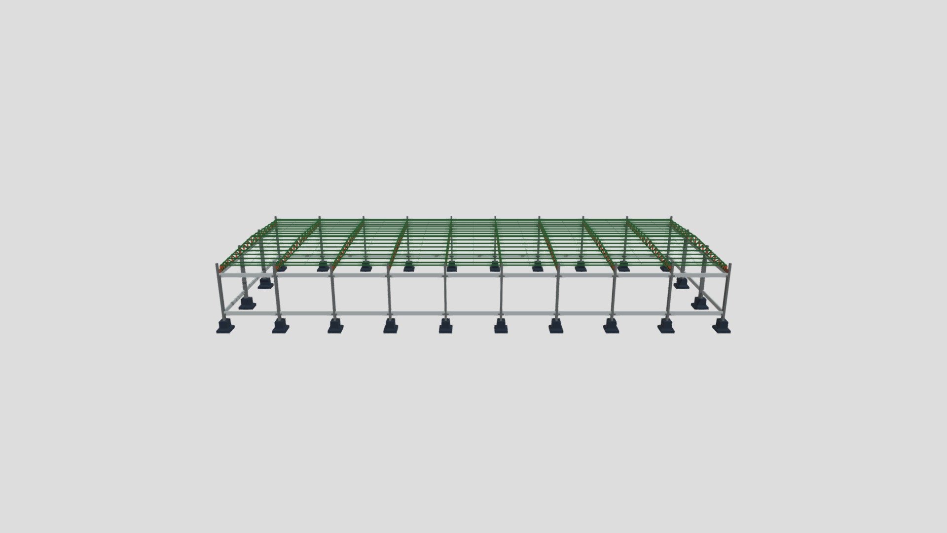 Modelagem 3D - Barracao 20x50 Flavio