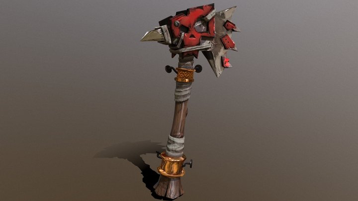 Skull ax 3D Model