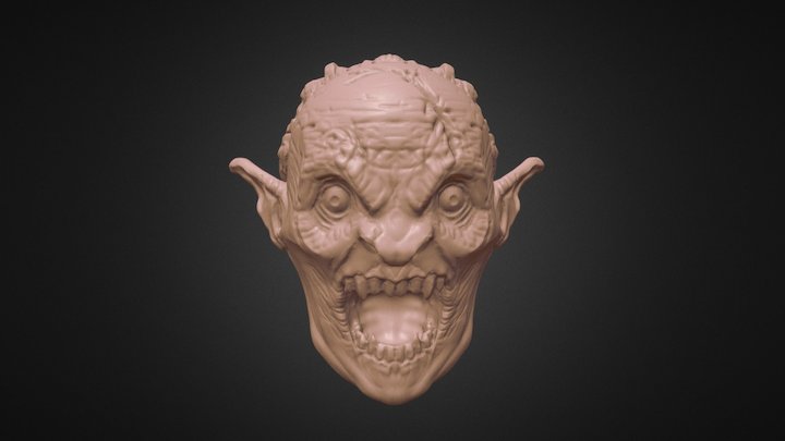 Orc Head 3D Model