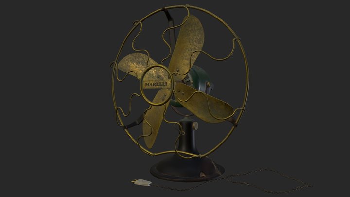 Vintage Table Fan 3D Model
