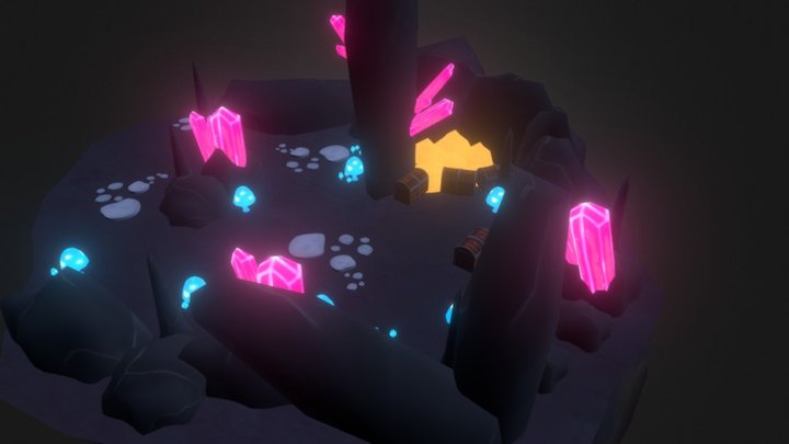 cave hand painted. 3D Model