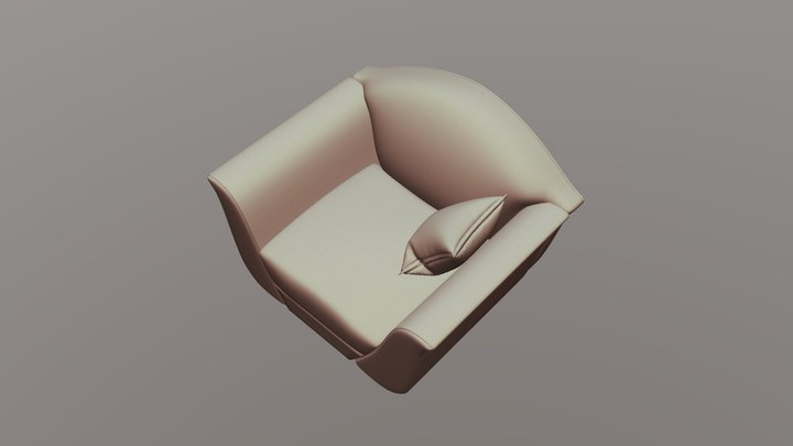Italian Armchair 3D Model
