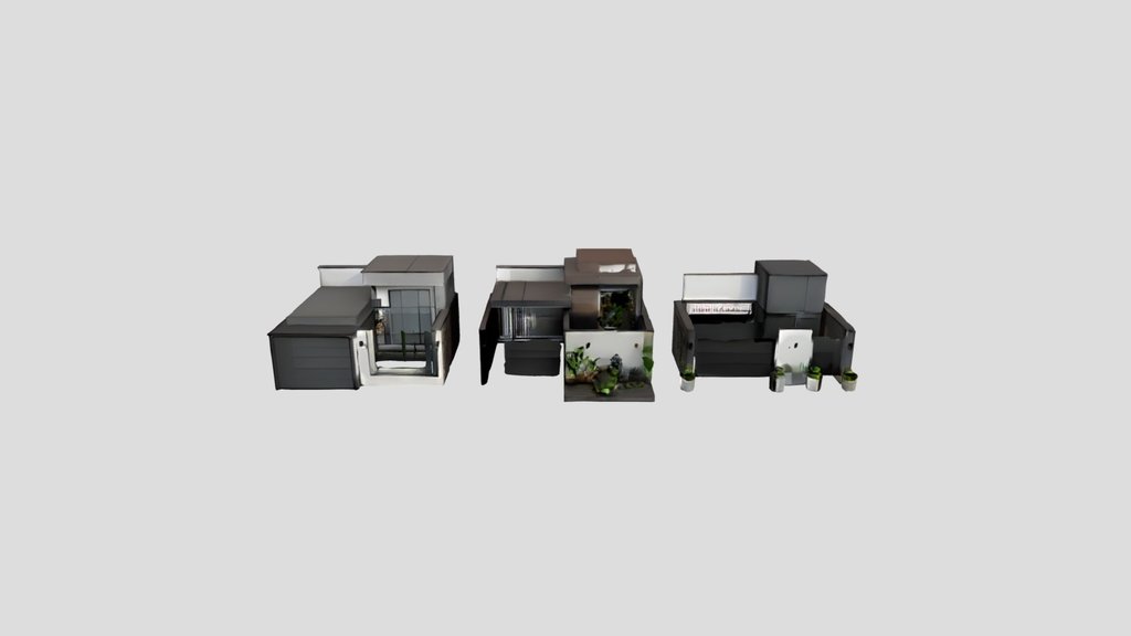 Three modern house models