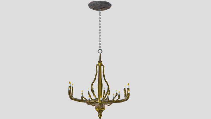 Antique chandelier/Lustre antigo 3D Model