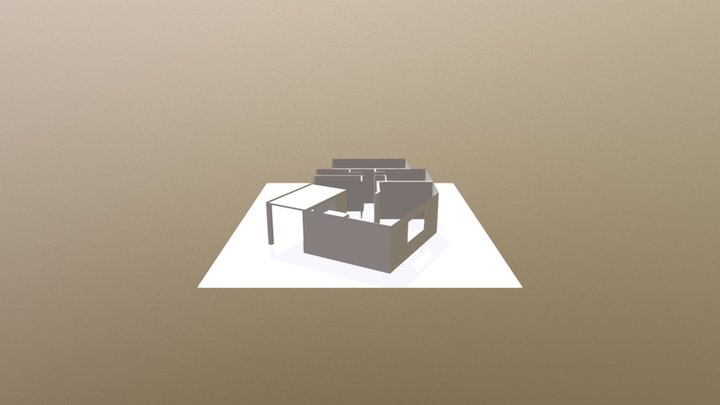 Maison Quend Cheminee 2 Etageres 3D Model