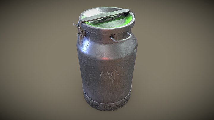 A big 40l aluminium canister. Фляга 40 литров. 3D Model