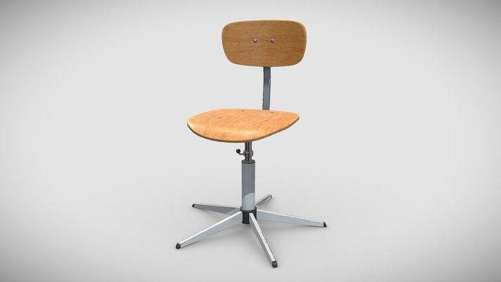Old Computer Chair 3D Model