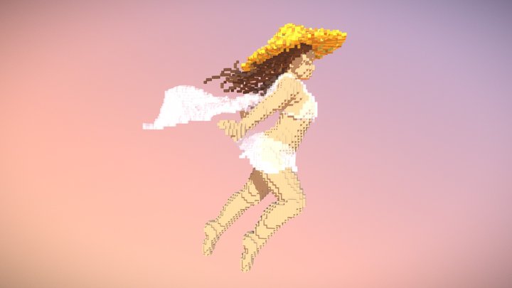 Flying Woman 3D Model