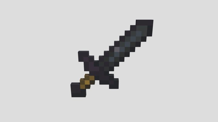 Black diamond sword Minecraft 3D Model