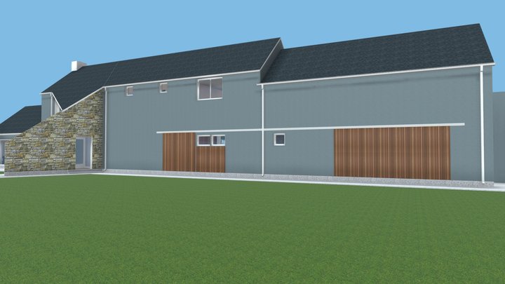 Whinney Hill - Cedar Cladding - full house 3D Model