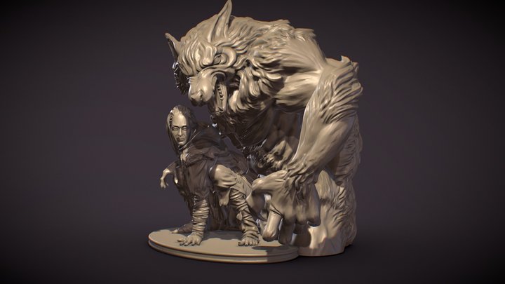 Werewolf 3D Printing Miniature 3D Model