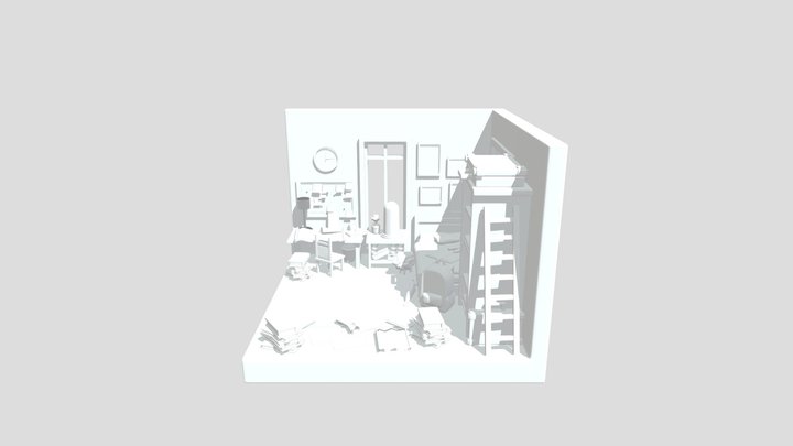 Isometric Room - Little Prince Inspired Room 3D Model
