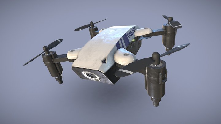 Police Drone 3D Model