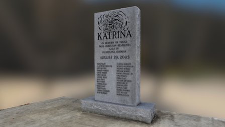 Pass Christian Hurricane Katrina Memorial 3D Model