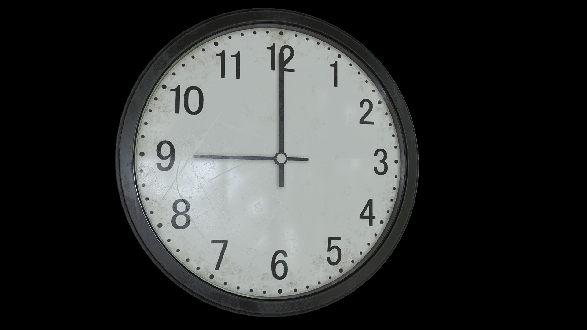 3D model Clock London - This is a 3D model of the Clock London. The 3D model is about a white clock with black hands.