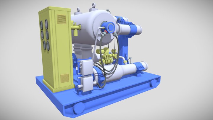 Turboexpander unit 3D Model