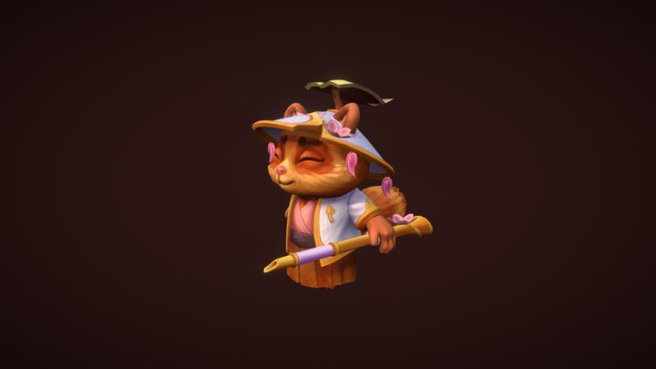 Spirit Blossom Teemo Prestige 3D Model