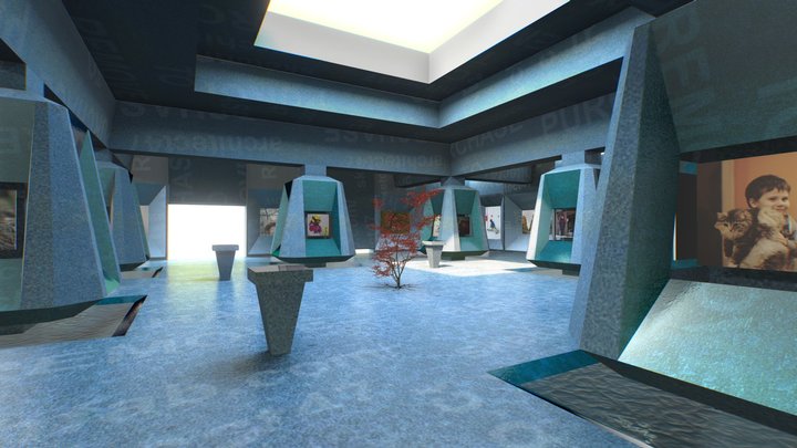 VR Gallery Virtual hall 07M 3D Model