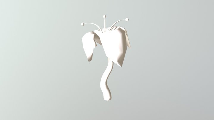 Droopy Flower 3D Model