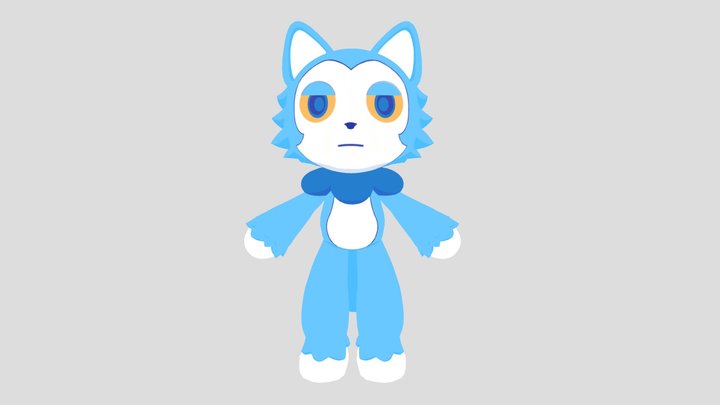 Blue Wolf 3D Model