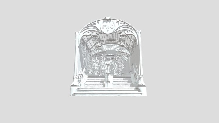 Parisian Metro Entrance 3D Model