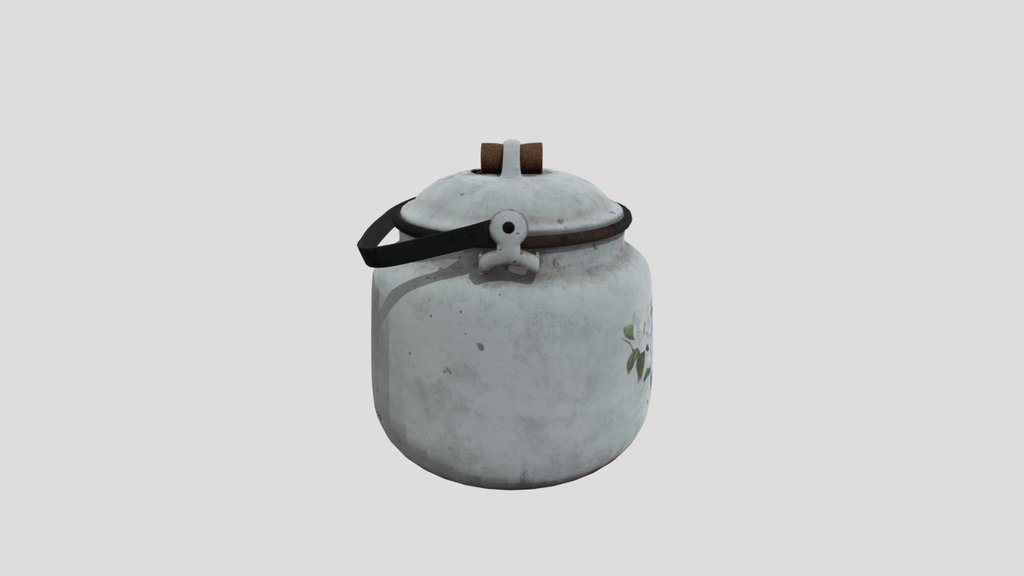 Vintage Soviet Enamel Teapot