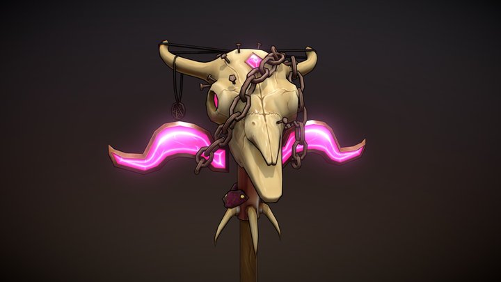 Devil's worshipper - Mage Staff 3D Model