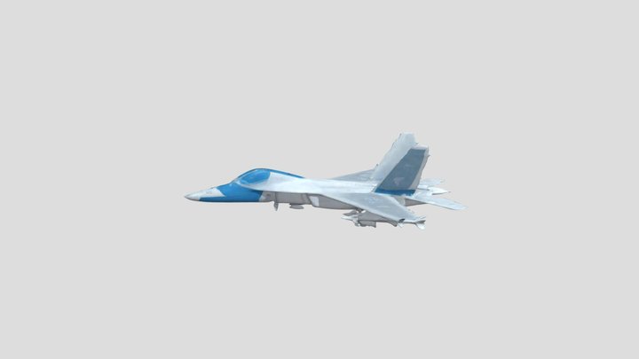 J-35 Chinese fighter jet. 3D Model