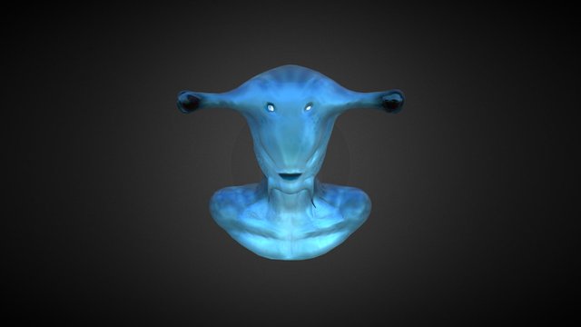 Alien Head Draft 3D Model