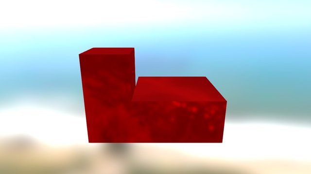 Puzzle Cube Maroon Part AK 3D Model