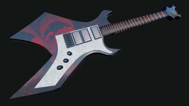 Tokyo ghoul electric guitar 3D Model