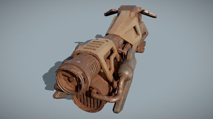 Sci-fi Hover Bike 04 3D Model