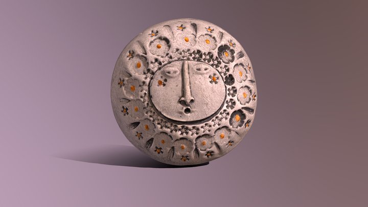 Clay Rock with Bell Inside 3D Model