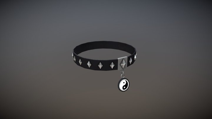 Yin Yang Crystal Choker 3D Model