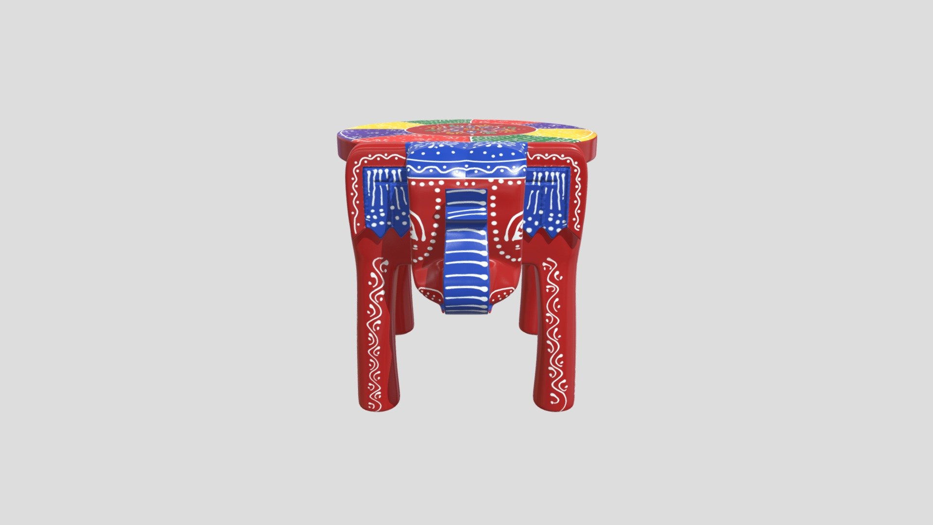 Elephant Stool - 3D model by Harikrishna123 [a328573] - Sketchfab