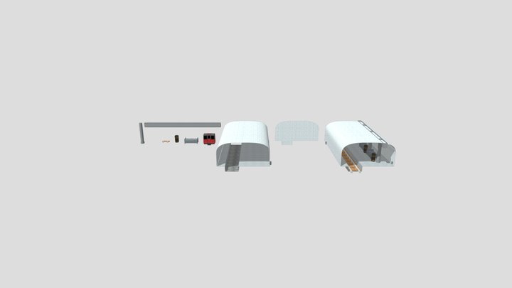 London Tube Station Hub Environment 3D Model