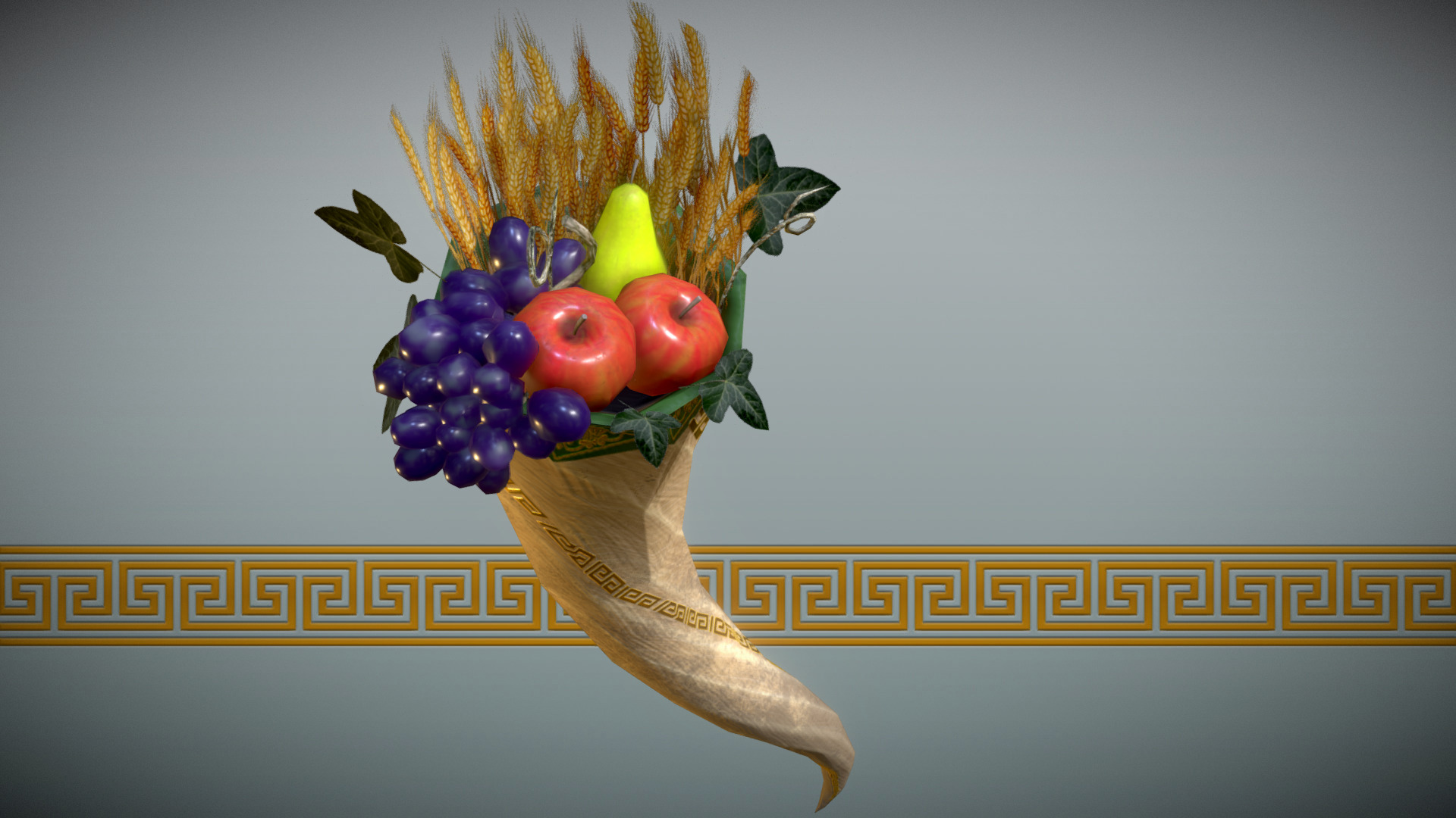 3D model Demeter’s Cornucopia - This is a 3D model of the Demeter's Cornucopia. The 3D model is about a close-up of a fruit.