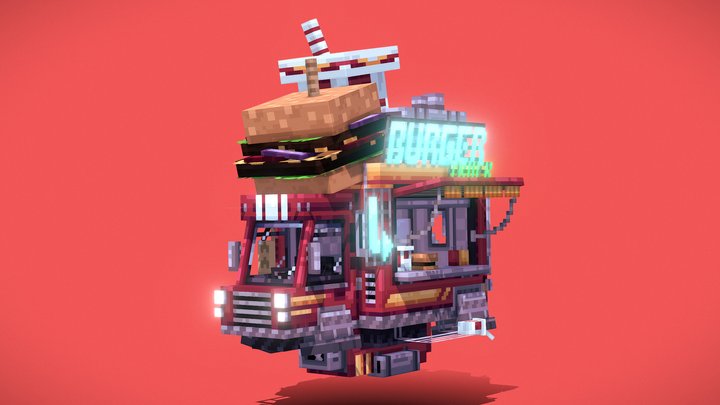 Burger Truck 3D Model