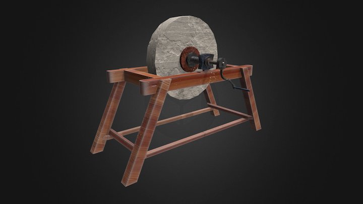 Grindstone Medieval Used 3D Model