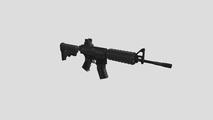 Minecraft M4A1 3D Model