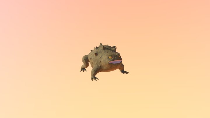 Spiked Frog Enemy 3D Model