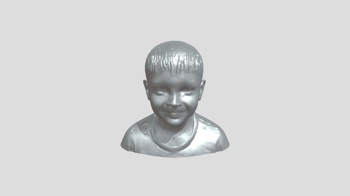 young child smiling 3D Model