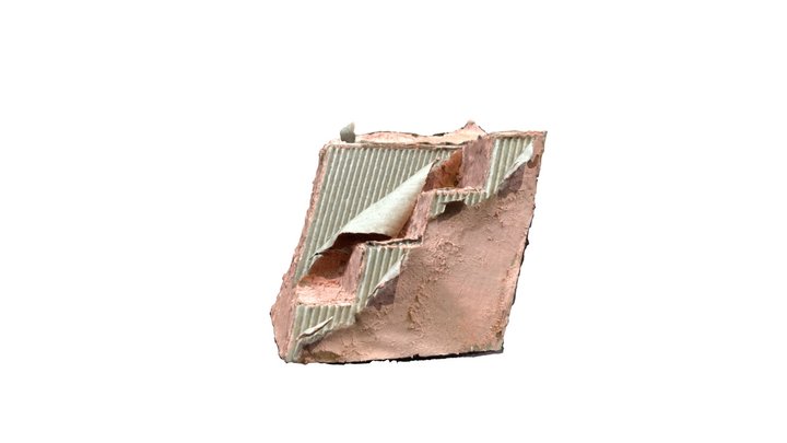 Cracked Clay Staircase 3D Model