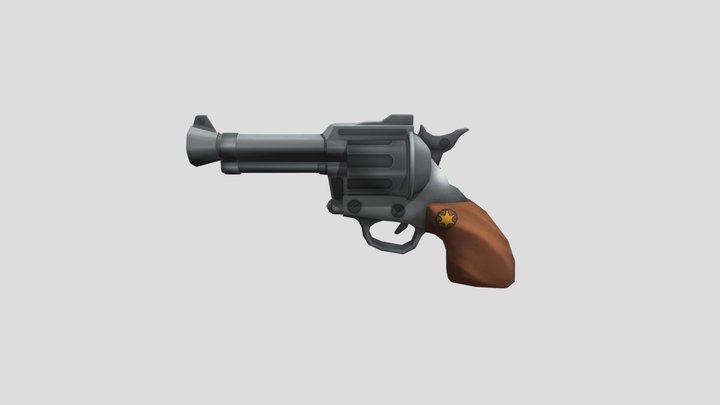 Cowboy's Revolver low poly gun